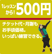 1レッスン500円から
